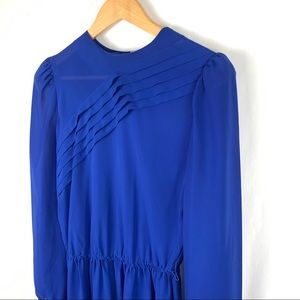 Melissa Lane VINTAGE Sheer Blue Sleeved Dress 12
